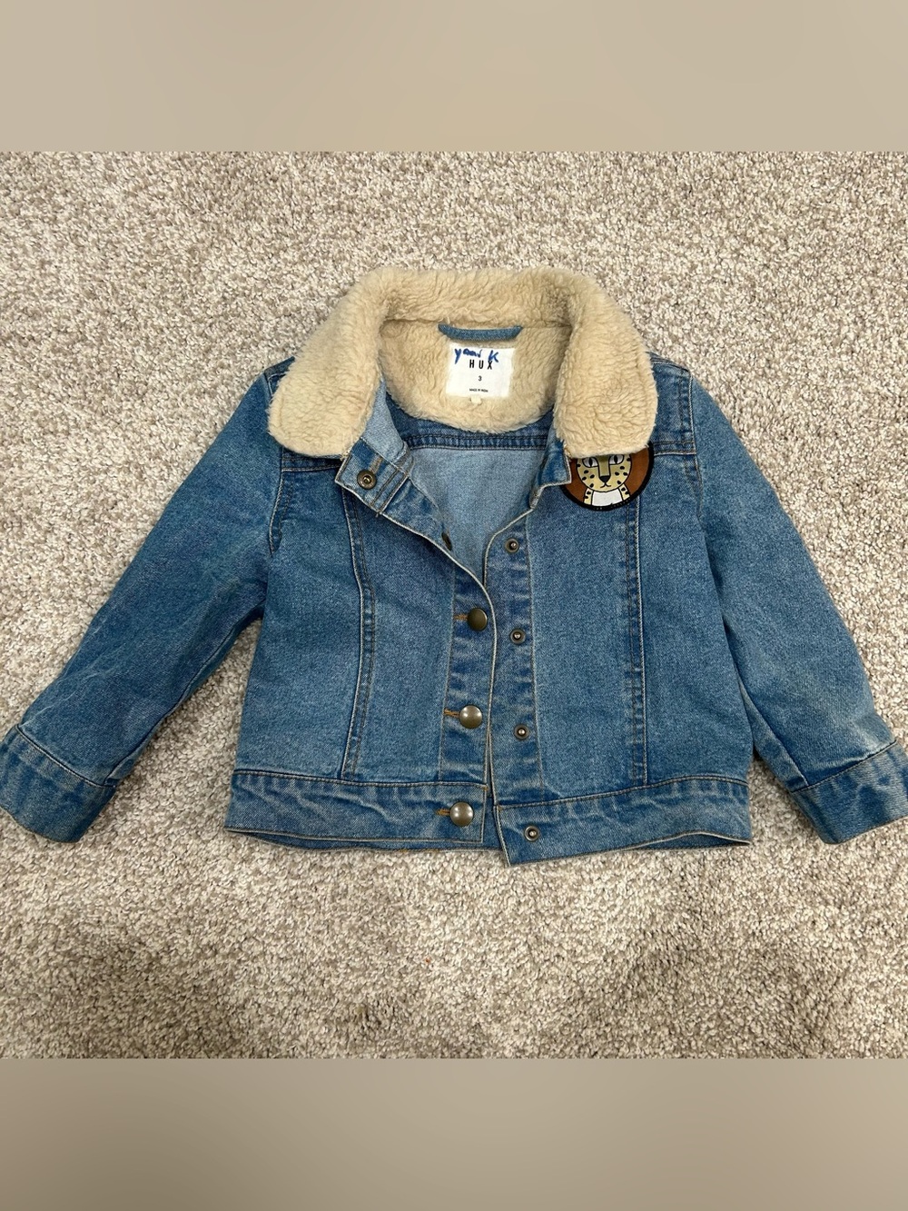Huxbaby Denim Sherpa Jacket